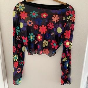 Mesh Flower Top 🌸